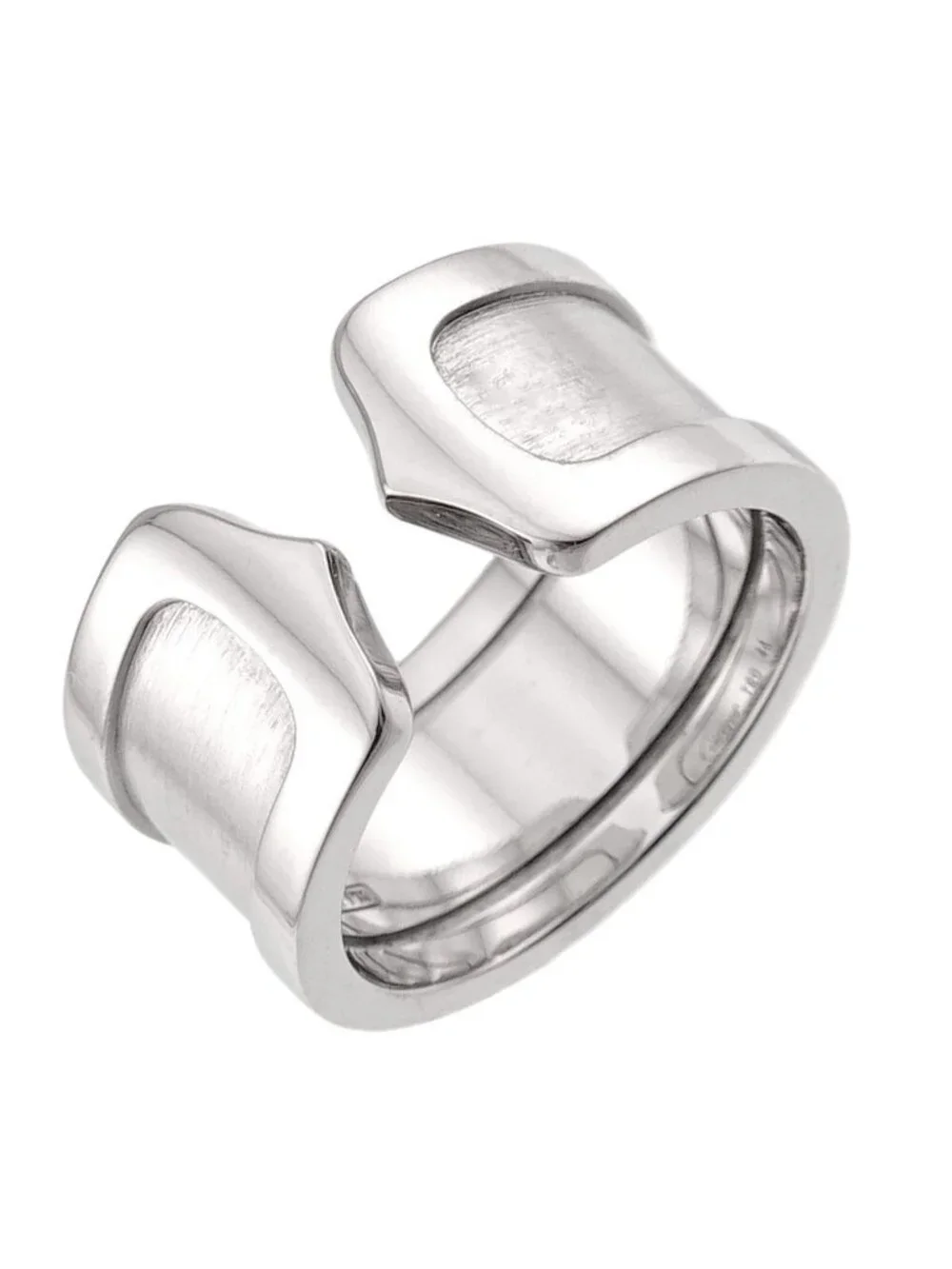 Cartier C2 48 Ring 18k WG White Gold 750 2C